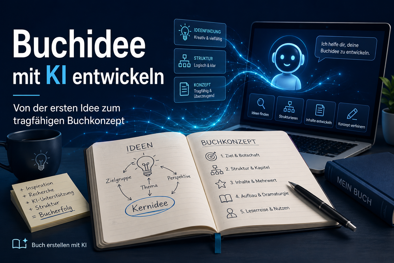 buchidee mit ki entwickeln – so wird aus einer ersten idee e
