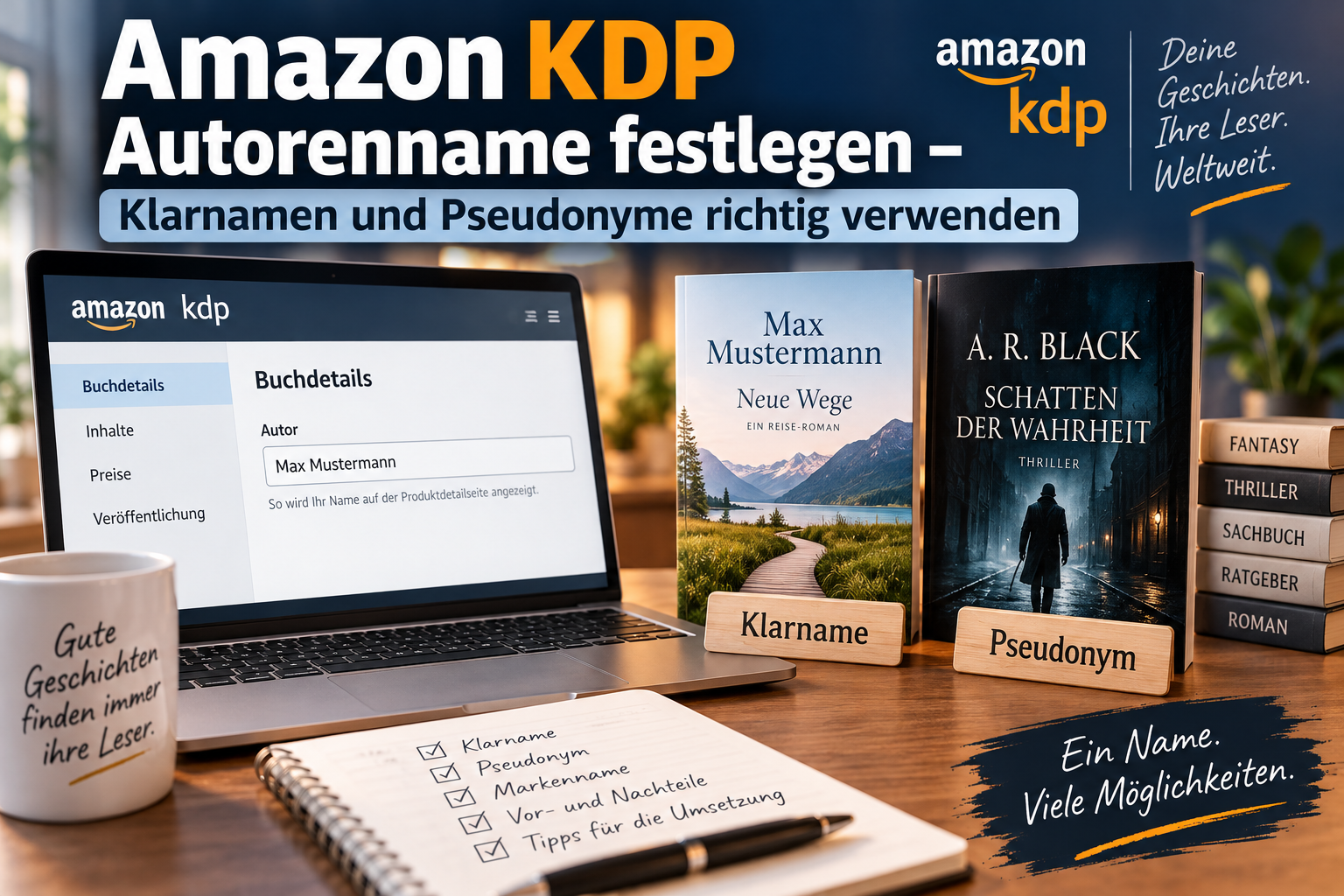 amazon kdp autorenname festlegen